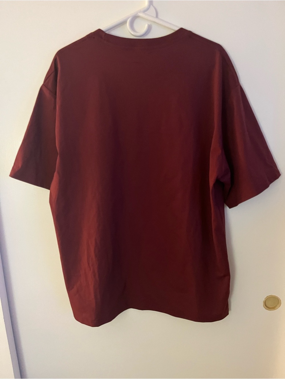 Men's Burgundy "Blessed" Graphic Print Crew Neck Short Sleeve T-Shirt, XL - Picture 2 of 4